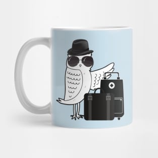 Cool Traveling Owl - Black Mug